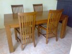 Set Kursi Makan Minimalis Kayu Jati