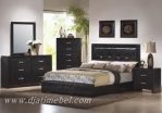 Set Tempat Tidur Minimalis Black Doff