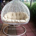 Set Ayunan Rotan Sintetis Model Bulat