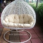 Set Ayunan Rotan Sintetis Model Bulat
