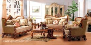 Set Sofa Tamu Jati Ukiran Mewah Rococo