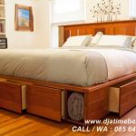 Tempat Tidur Full Laci Jati Mewah