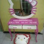 Meja Rias Hello Kitty Pink Ungu Cantik