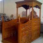 Mimbar Masjid Ukiran Ulir Jati Minimalis