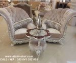 Sofa Mewah Kelopak Bludru Silver Terbaru