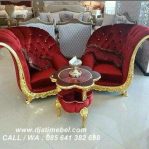 Sofa Santai Kelopak Bludru Mewah