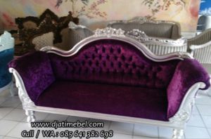 Sofa Santai Bangku Ukir Silver