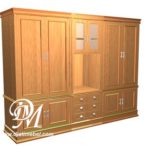 Almari Pakaian Minimalis Kayu Jati Modern