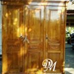 Lemari Baju 3 Pintu Jati Modern Solid