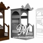 Mimbar Masjid Minimalis Ukir Model Kubah