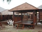 Gazebo Kayu Glugu Minimalis Modern