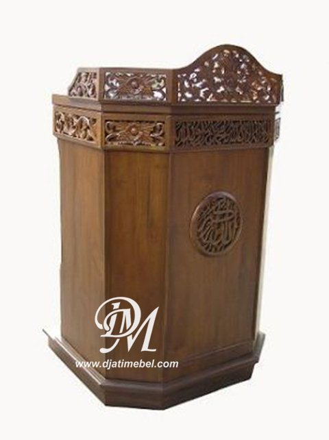 Mimbar Podium Masjid Ukir Mewah