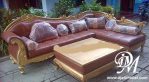 Sofa Tamu Ukiran Emas Model L