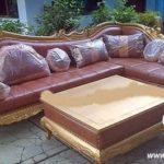 Sofa Tamu Ukiran Emas Model L