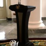 Podium Presiden Jati Modern Hitam Doff
