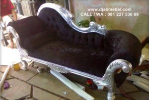 Bangku Sofa Louis Angsa Ukir Silver