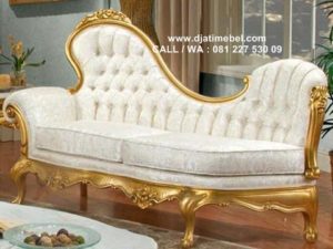 Kursi Sofa Jati Louis Ukiran Emas