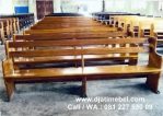 Bangku Gereja Kisten Katolik Kayu Jati