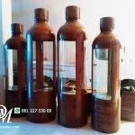Lemari Botol Hias Kayu Jati Minimalis
