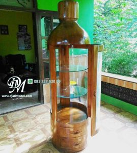 Lemari Botol Jati Minimalis Jepara