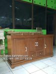 Bufet Jati 4 Pintu Minimalis 2 Laci